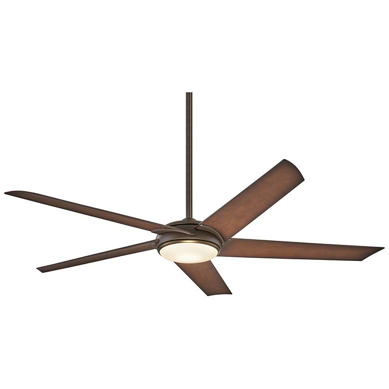Image 2 60" Minka Aire Raptor Bronze Modern LED Ceiling Fan with Remote
