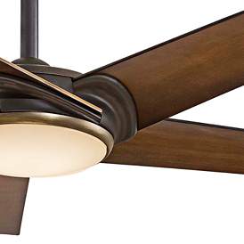 Image3 of 60" Minka Aire Raptor Bronze Modern LED Ceiling Fan with Remote more views