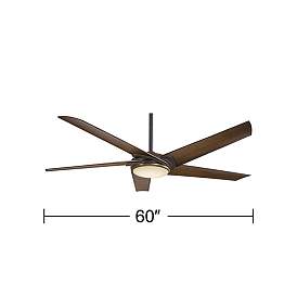 Image5 of 60" Minka Aire Raptor Bronze Modern LED Ceiling Fan with Remote more views