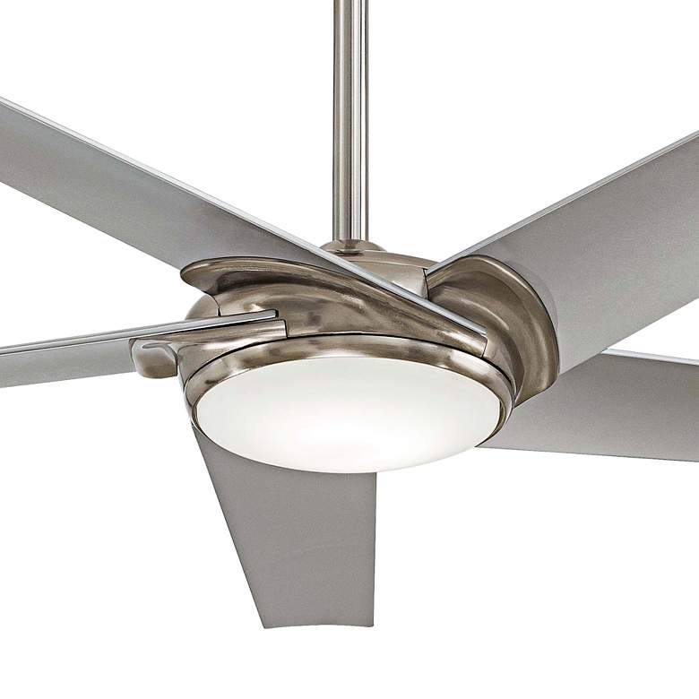 60 inch Minka Aire Raptor Brushed Nickel LED Ceiling Fan with Remote more views