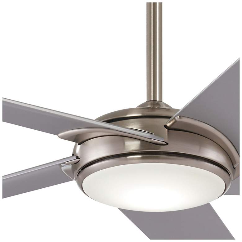 Image 3 60" Minka Aire Raptor Brushed Nickel LED Indoor Fan with Remote more views