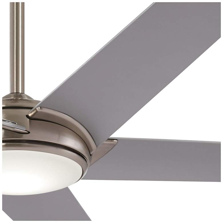 Image 4 60" Minka Aire Raptor Brushed Nickel LED Indoor Fan with Remote more views