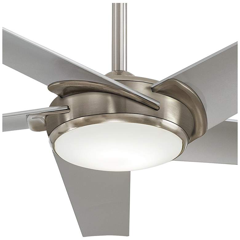 Image 6 60" Minka Aire Raptor Brushed Nickel LED Indoor Fan with Remote more views