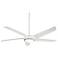 60" Minka Aire Raptor Flat White LED Ceiling Fan with Remote