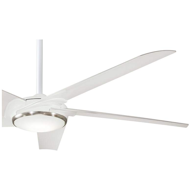 Image 5 60" Minka Aire Raptor Flat White LED Ceiling Fan with Remote more views