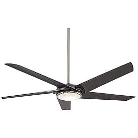 Image2 of 60" Minka Aire Raptor Gun Metal LED Ceiling Fan with Remote