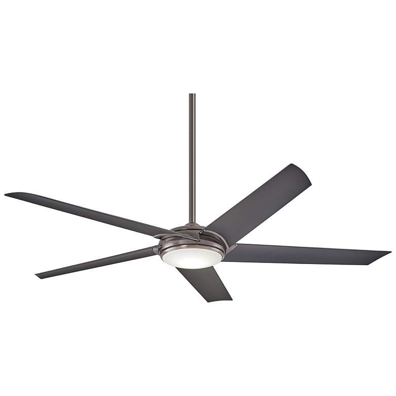 Image 2 60 inch Minka Aire Raptor Gun Metal LED Ceiling Fan with Remote