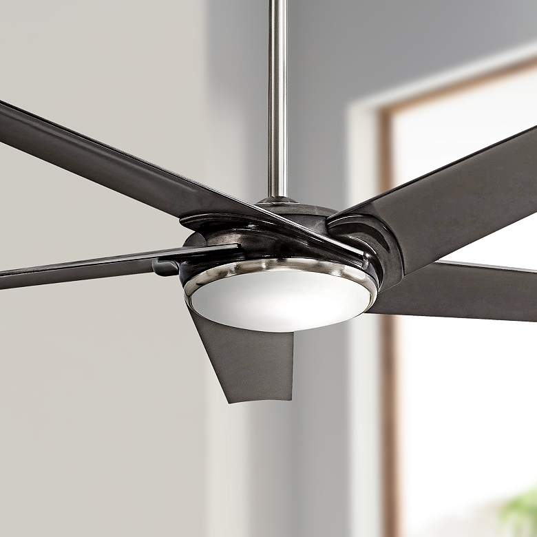 Image 1 60 inch Minka Aire Raptor Gun Metal LED Ceiling Fan with Remote
