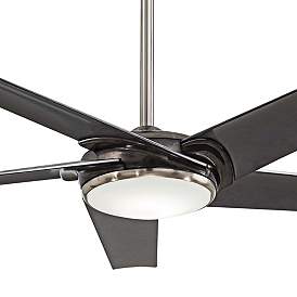 Image3 of 60" Minka Aire Raptor Gun Metal LED Ceiling Fan with Remote more views