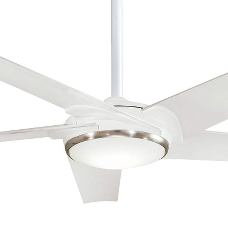 Image 2 60 inch Minka Aire Raptor White Modern LED Ceiling Fan with Remote more views