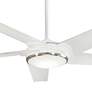 60" Minka Aire Raptor White Modern LED Ceiling Fan with Remote
