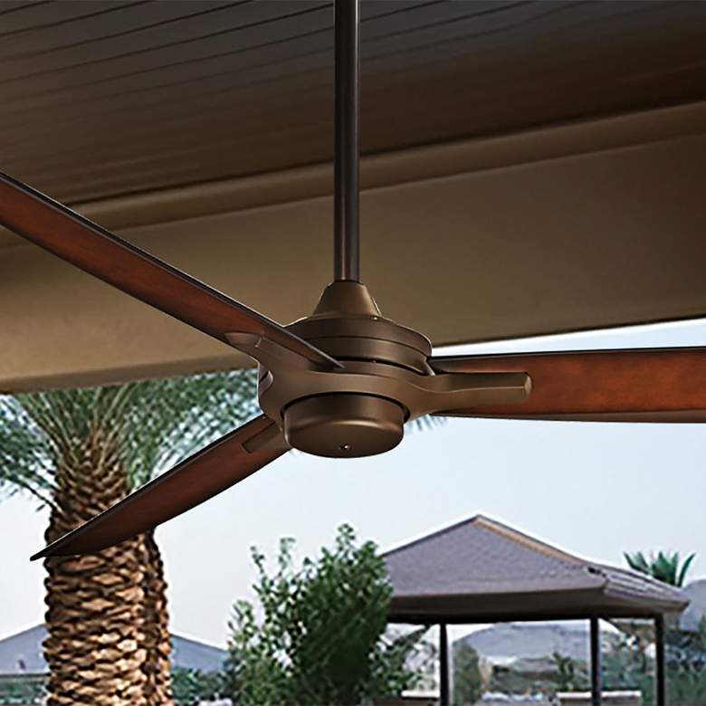 Image 2 60" Minka Aire Rudolph Bronze Outdoor Ceiling Fan with Remote