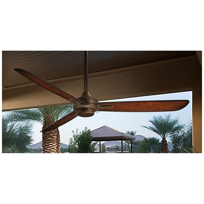 Image 4 60" Minka Aire Rudolph Bronze Outdoor Ceiling Fan with Remote more views