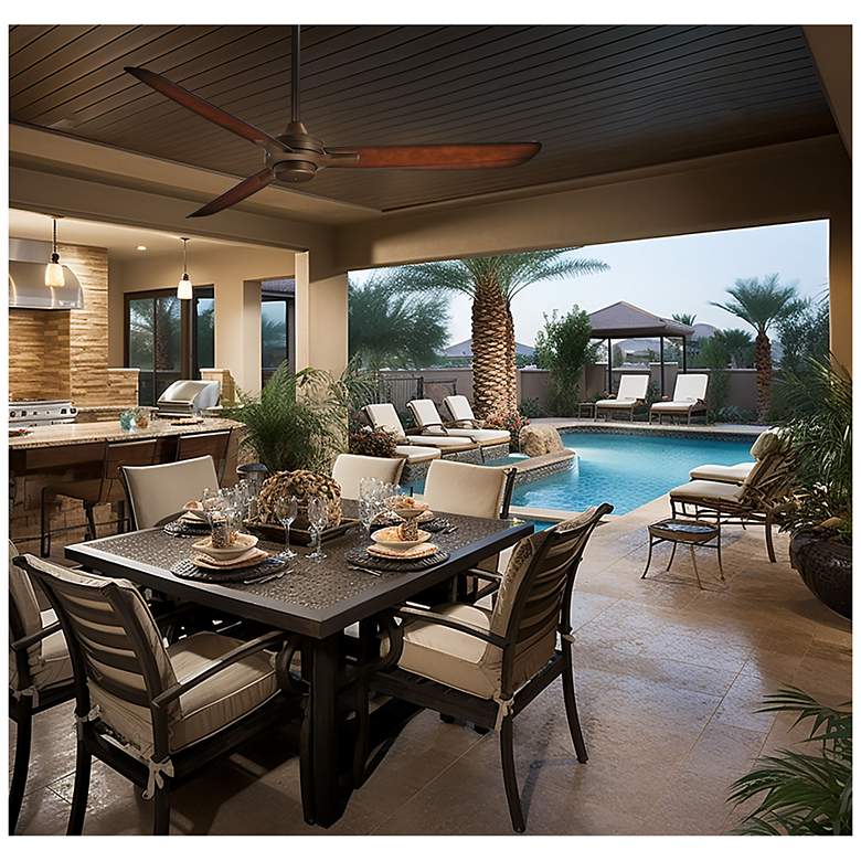 Image 6 60" Minka Aire Rudolph Bronze Outdoor Ceiling Fan with Remote more views