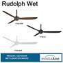 60" Minka Aire Rudolph Bronze Outdoor Ceiling Fan with Remote in scene