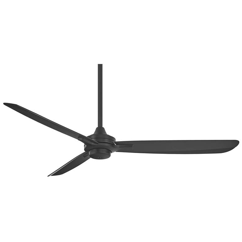 Image 3 60" Minka Aire Rudolph Coal Black Outdoor Ceiling Fan with Remote
