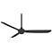 60" Minka Aire Rudolph Coal Black Outdoor Ceiling Fan with Remote