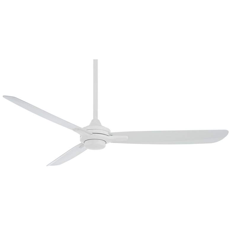 Image 1 60" Minka Aire Rudolph Flat White Outdoor Ceiling Fan with Remote