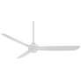 60" Minka Aire Rudolph Flat White Outdoor Ceiling Fan with Remote