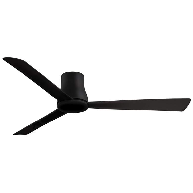 Image 1 60" Minka Aire Simple Flush Coal Black Outdoor Hugger Ceiling Fan