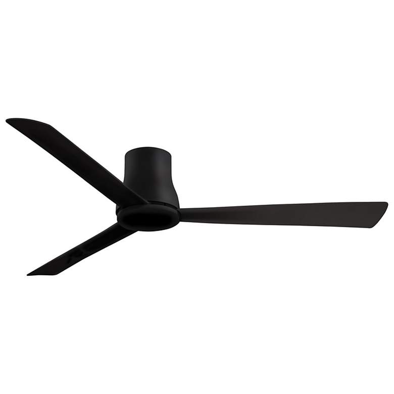 Image 3 60" Minka Aire Simple Flush Coal Black Outdoor Hugger Ceiling Fan