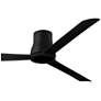 60" Minka Aire Simple Flush Coal Black Outdoor Hugger Ceiling Fan in scene