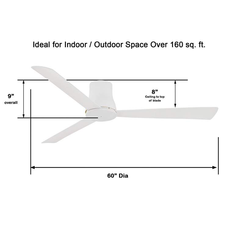 Image 7 60" Minka Aire Simple Flush Flat White Outdoor Hugger Ceiling Fan more views