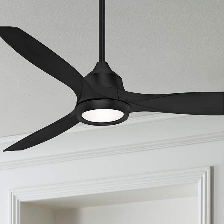 60&quot; Minka Aire Skyhawk Coal Modern LED Ceiling Fan with Remote Control