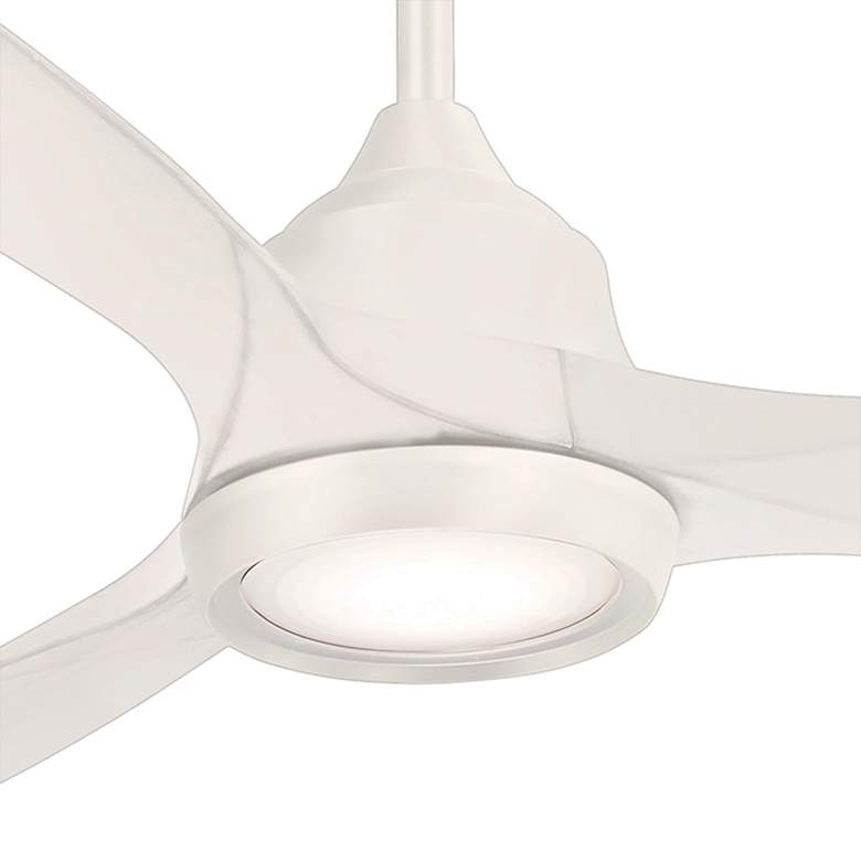 Image 3 60" Minka Aire Skyhawk Flat White LED Ceiling Fan with Remote Control more views