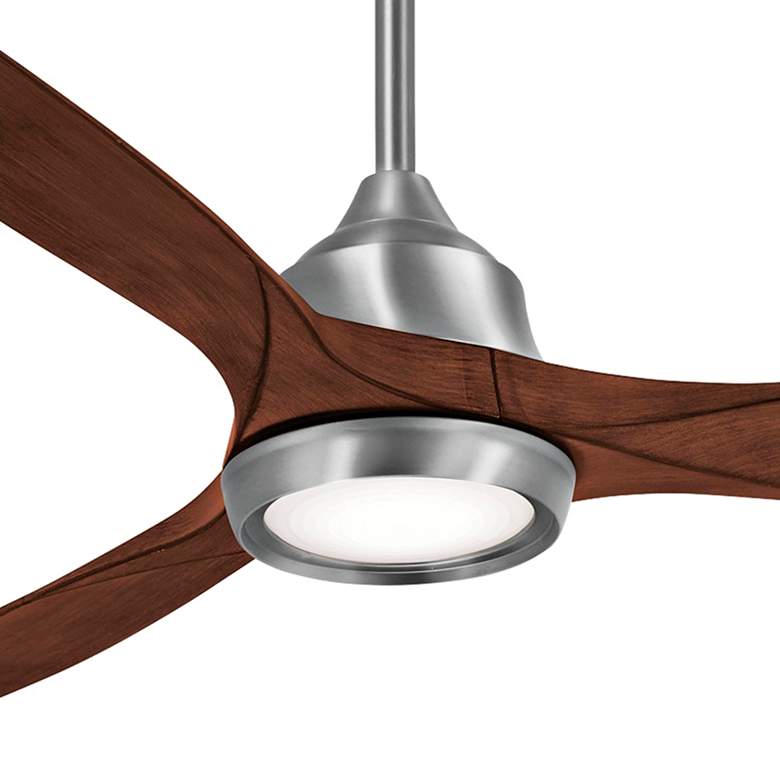 Image 3 60 inch Minka Aire Skyhawk Nickel Dark Maple LED Ceiling Fan with Remote more views