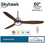 5_60" Minka Aire Skyhawk Nickel Dark Maple LED Ceiling Fan with Remote more views