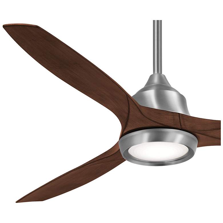Image 6 60" Minka Aire Skyhawk Nickel Dark Maple LED Ceiling Fan with Remote more views