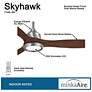7_60" Minka Aire Skyhawk Nickel Dark Maple LED Ceiling Fan with Remote more views