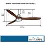 60" Minka Aire Skyhawk Nickel Dark Maple LED Ceiling Fan with Remote
