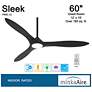 5_60" Minka Aire Sleek Coal Finish LED Smart Ceiling Fan with Remote more views