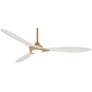 60" Minka Aire Sleek Soft Brass LED Indoor Smart Fan with Remote