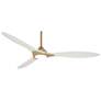 60" Minka Aire Sleek Soft Brass LED Indoor Smart Fan with Remote