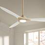 60" Minka Aire Sleek Soft Brass LED Indoor Smart Fan with Remote