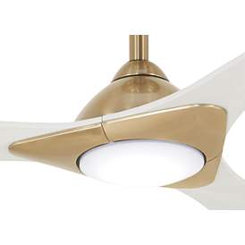 Image5 of 60" Minka Aire Sleek Soft Brass LED Indoor Smart Fan with Remote more views