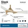 60" Minka Aire Sleek Soft Brass LED Indoor Smart Fan with Remote