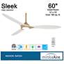 60" Minka Aire Sleek Soft Brass LED Indoor Smart Fan with Remote