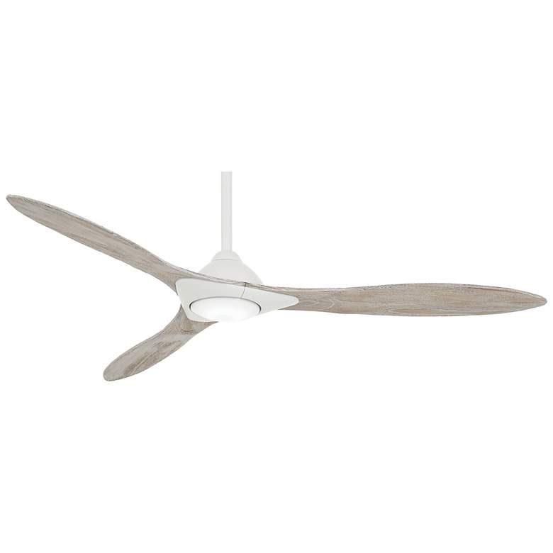 Image 2 60" Minka Aire Sleek White LED Modern Smart Ceiling Fan