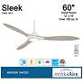60" Minka Aire Sleek White LED Modern Smart Ceiling Fan