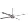60" Minka Aire Spectre Silver - Nickel LED Ceiling Fan with Remote