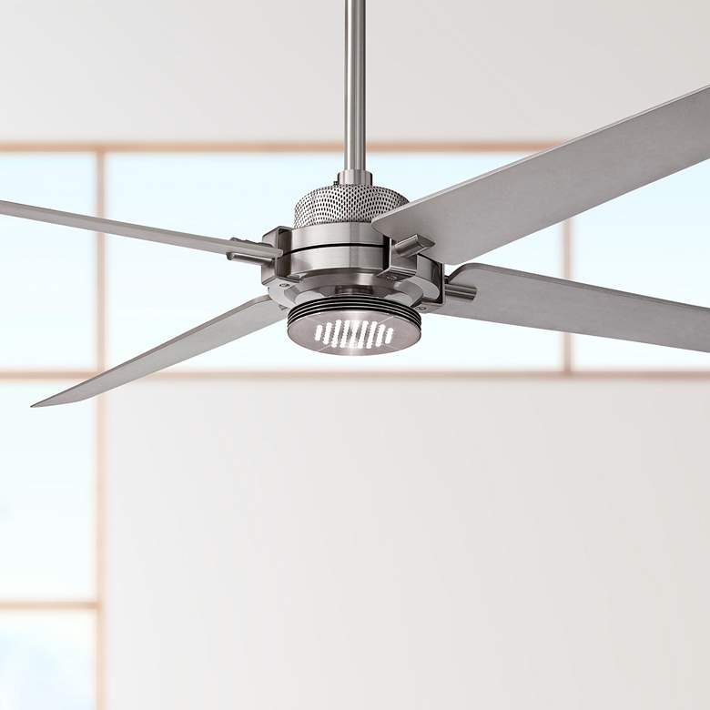 60&quot; Minka Aire Spectre Silver - Nickel LED Ceiling Fan with Remote