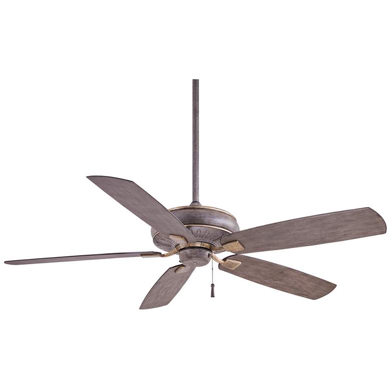 Image 2 60" Minka Aire Sunseeker All Weather Driftwood Pull Chain Ceiling Fan