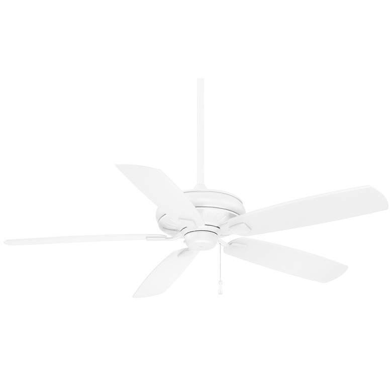 Image 2 60" Minka Aire Sunseeker All Weather Flat White Pull Chain Ceiling Fan