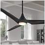 1_60" Minka Aire Switch Black 3-Blade LED Smart Ceiling Fan