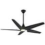 2_60" Minka Aire Switch Black 5-Blade LED Smart Ceiling Fan