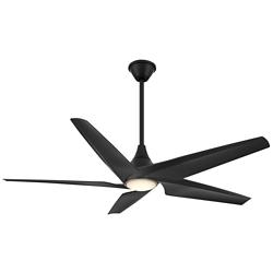 60" Minka Aire Switch Black 5-Blade LED Smart Ceiling Fan